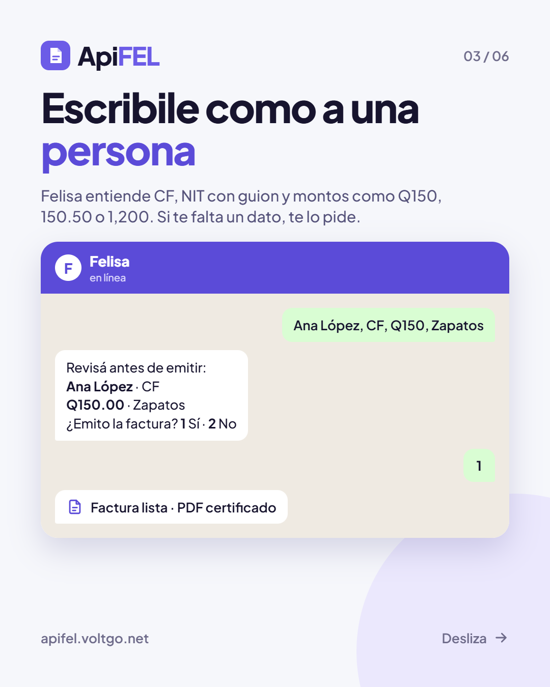 Escribí como a una persona: así entiende FELisa tus datos